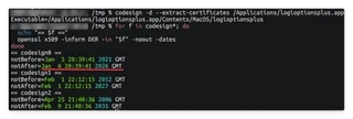 Logi Options+ on macOS is signed with a certificate expired at the start of 2026.