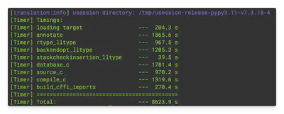FYI, the end of a successful build.