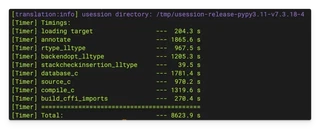 FYI, the end of a successful build.